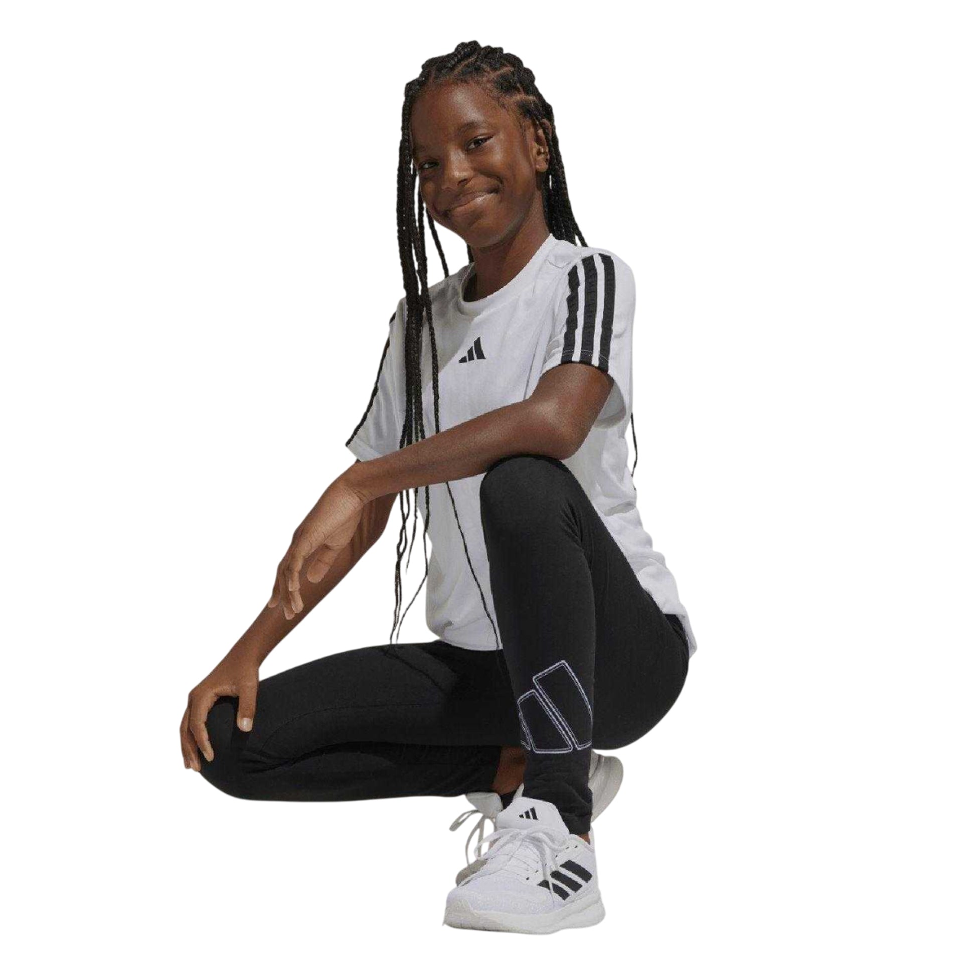 Black - Lifestyle - Adidas Girls Single Jersey Tight Leggings