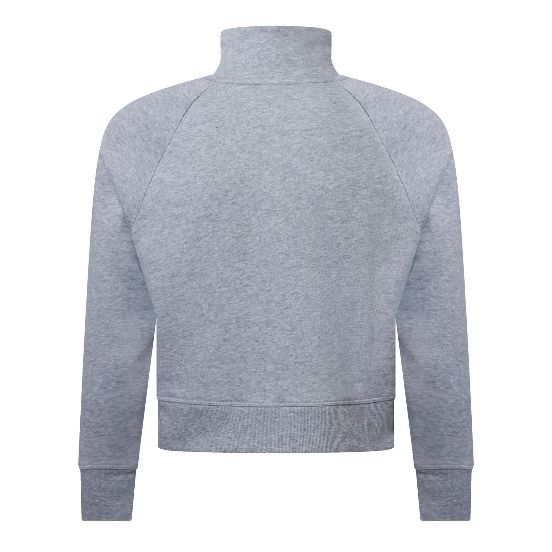 Grey - Back - DKNY Womens-Ladies Logo Half Zip Sweatshirt