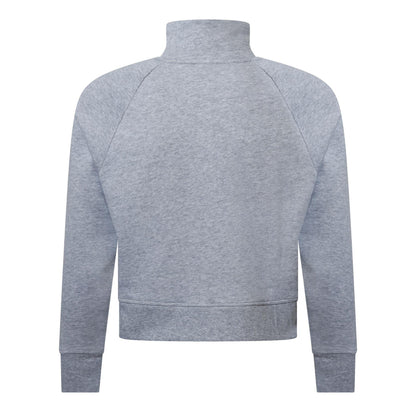 Grey - Back - DKNY Womens-Ladies Logo Half Zip Sweatshirt