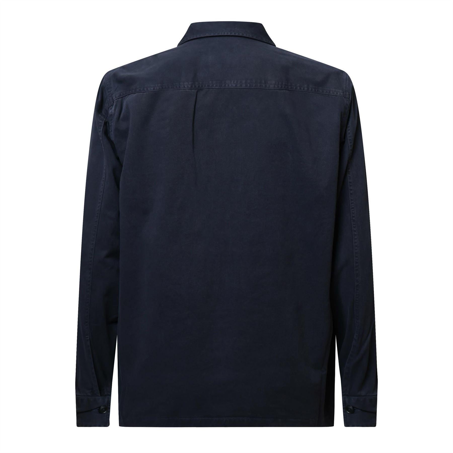 Dark Blue - Back - Boss Mens Lovel Full Zip Overshirt