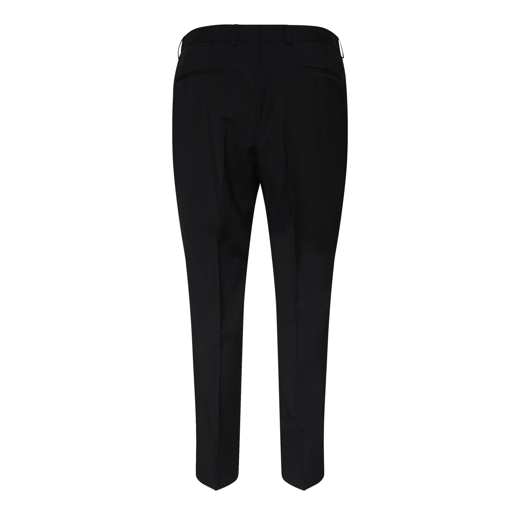 Black - Back - Boss Mens H-Genius Virgin Wool Trousers