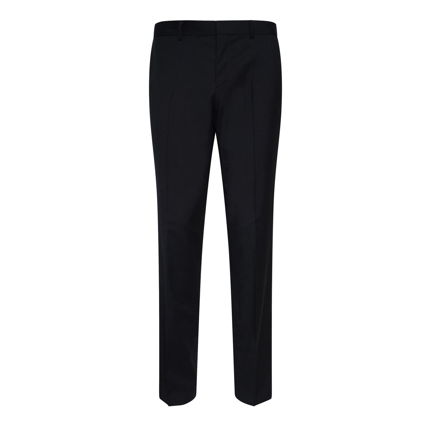 Dark Blue - Front - Boss Mens H-Genius Virgin Wool Trousers