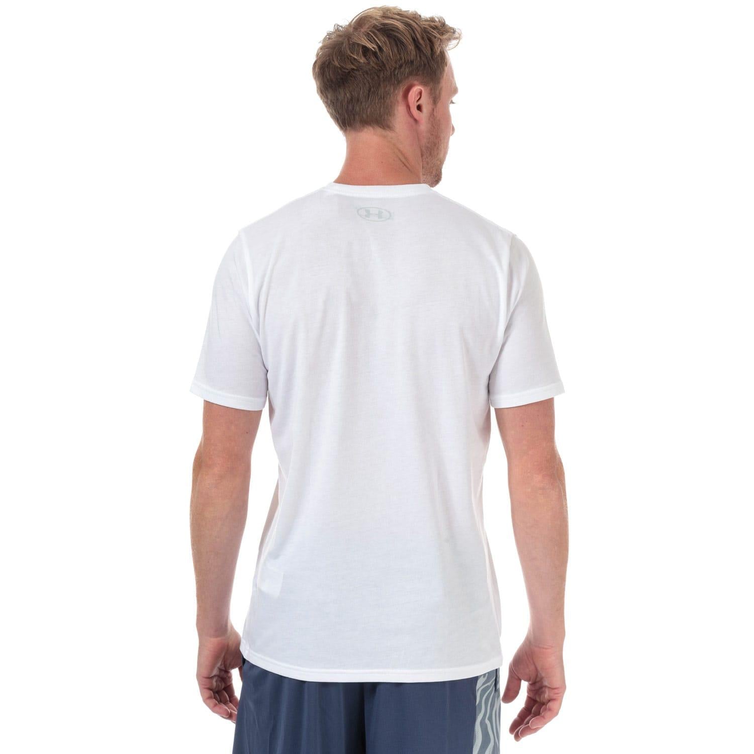 White - Back - Under Armour Mens Big Logo T-Shirt