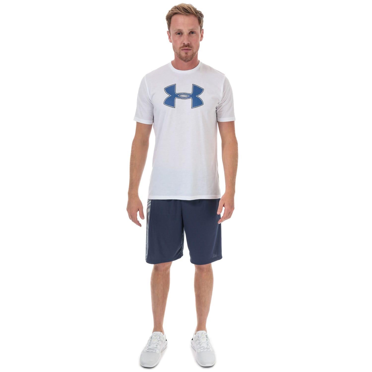 White - Side - Under Armour Mens Big Logo T-Shirt