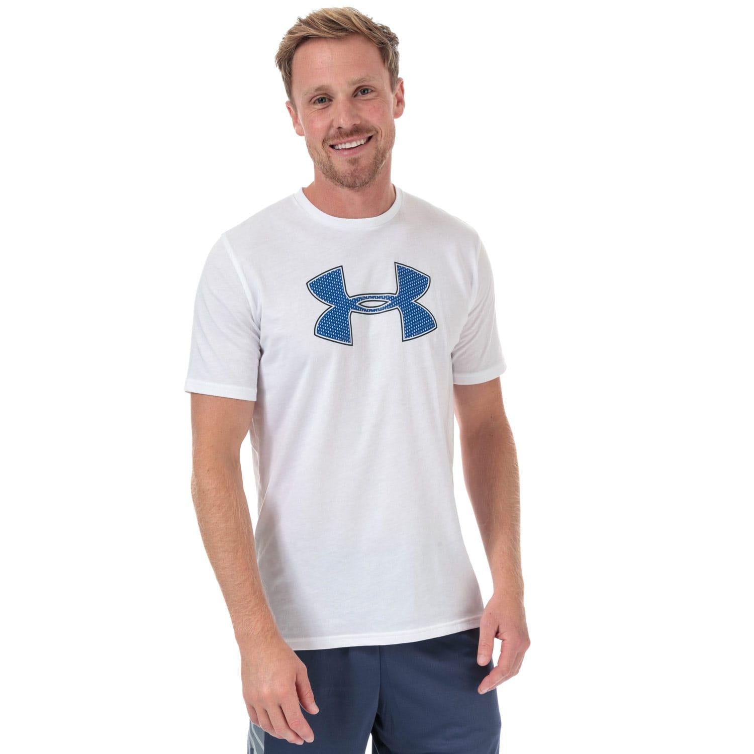White - Front - Under Armour Mens Big Logo T-Shirt