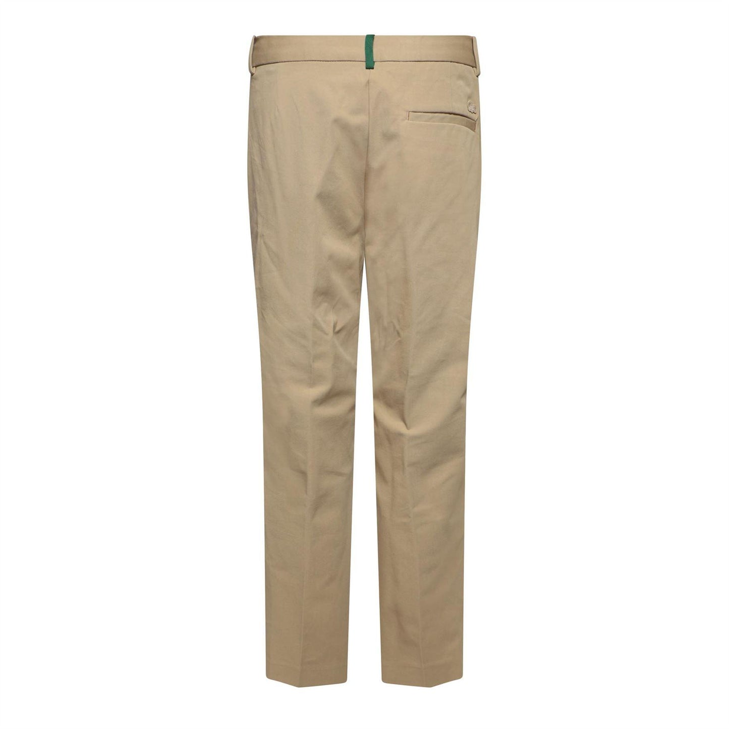 Cream - Back - Lacoste Womens-Ladies Cotton Stretch Slim Chinos
