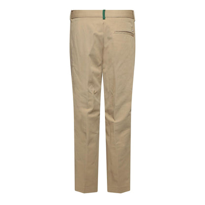 Cream - Back - Lacoste Womens-Ladies Cotton Stretch Slim Chinos