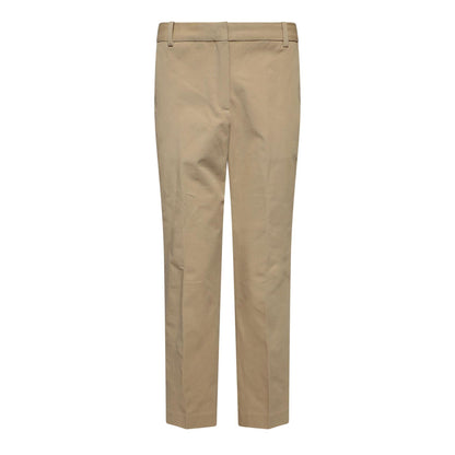 Cream - Front - Lacoste Womens-Ladies Cotton Stretch Slim Chinos
