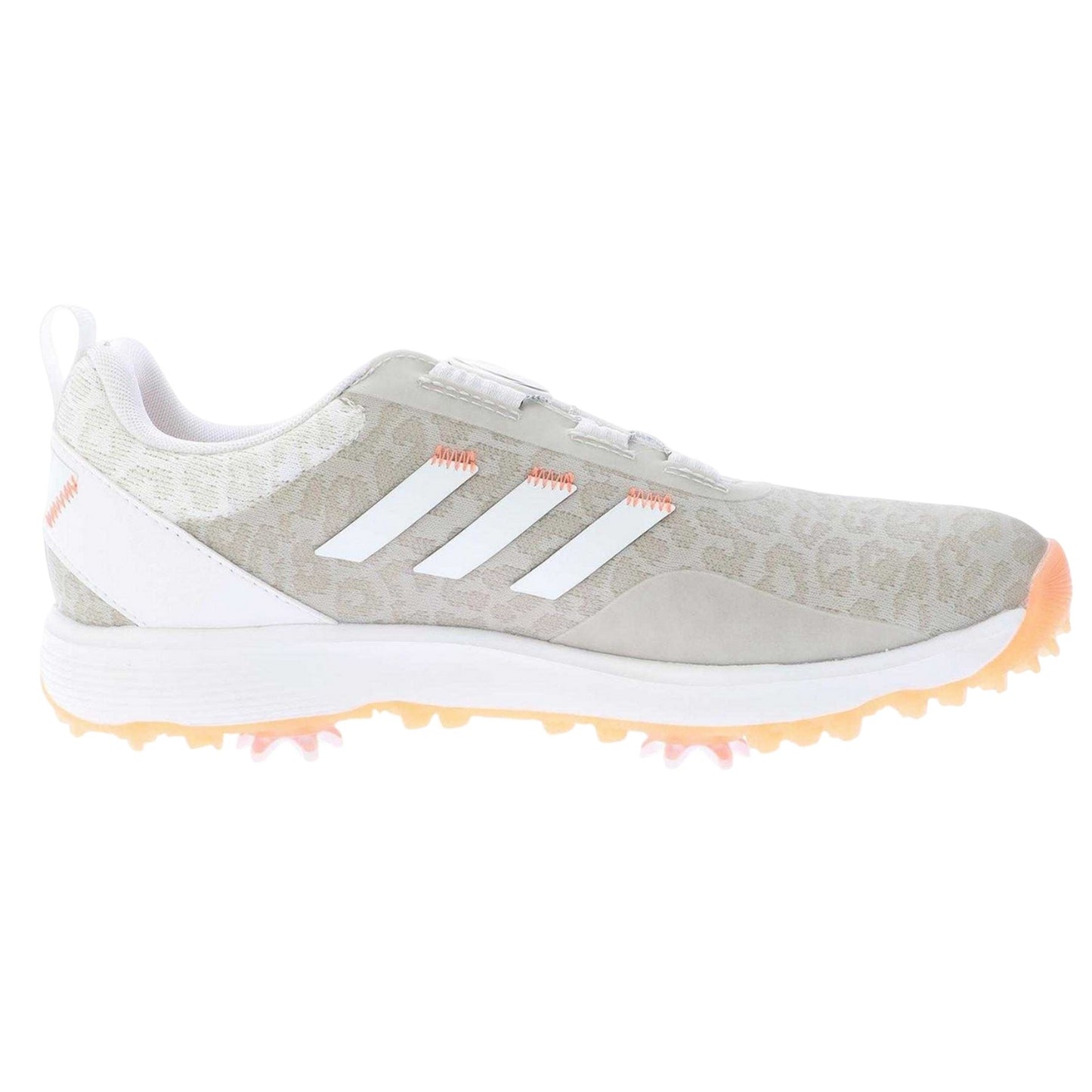 White - Front - Adidas Womens-Ladies BOA Lacing System Golf Shoes