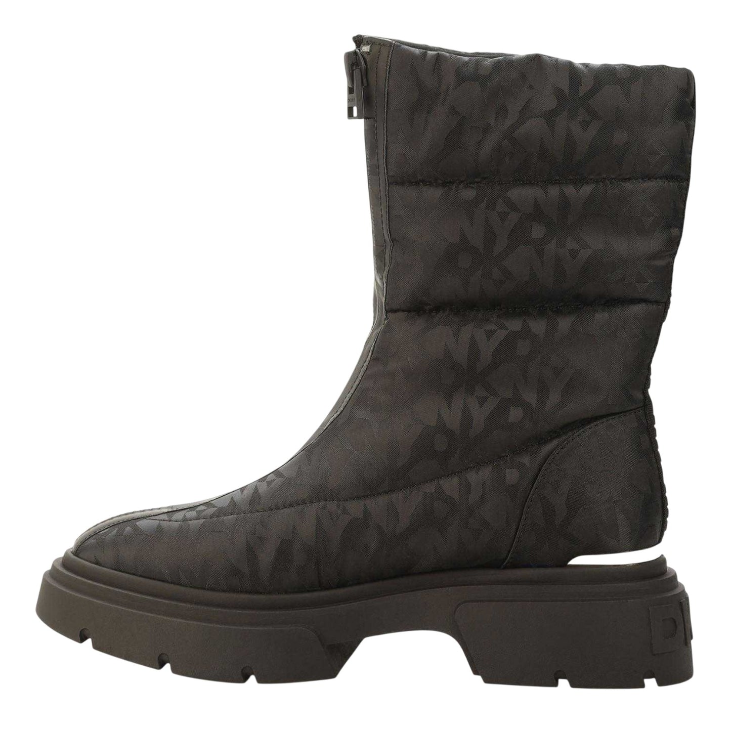 Black - Side - DKNY Womens-Ladies Fiza Zip Winter Boots