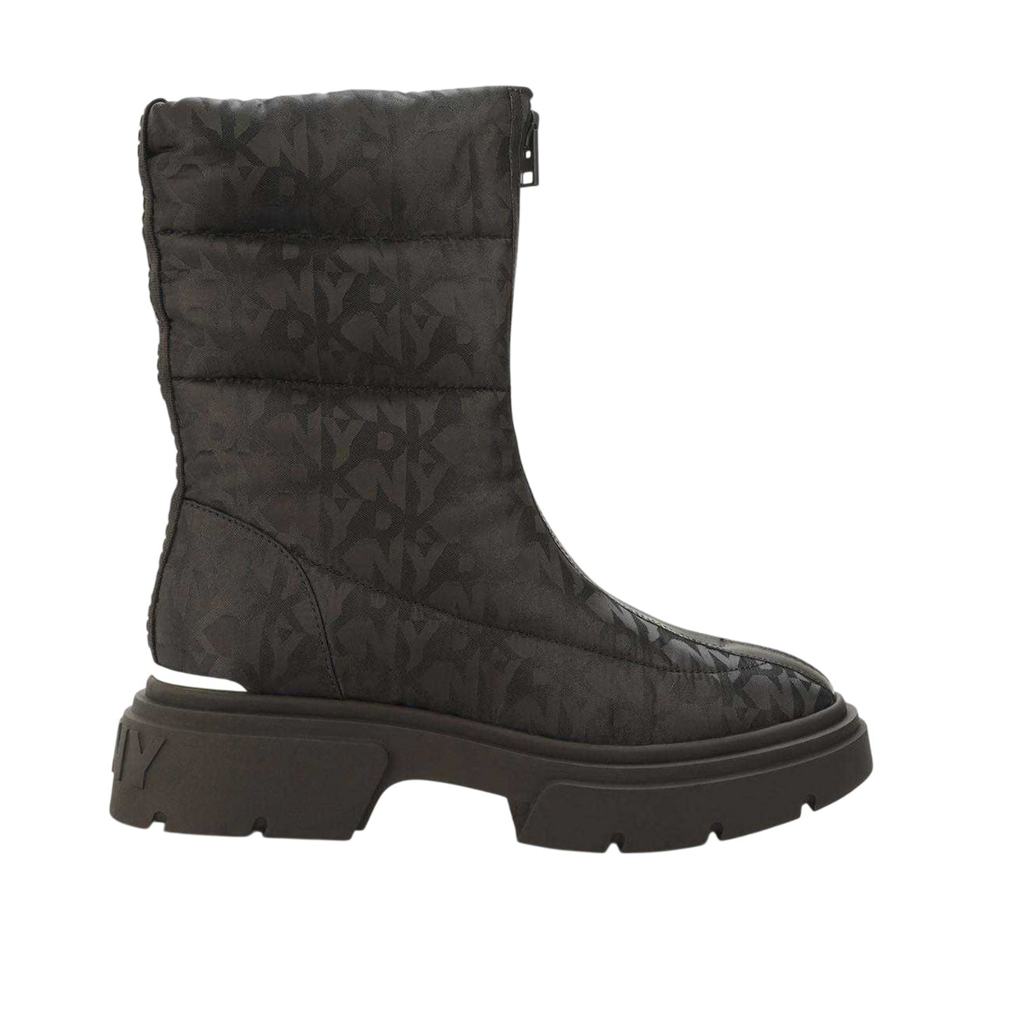 Black - Front - DKNY Womens-Ladies Fiza Zip Winter Boots