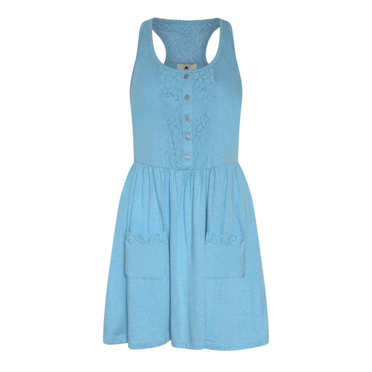 Blue - Front - SoulCal Womens-Ladies Lace Detail Dress