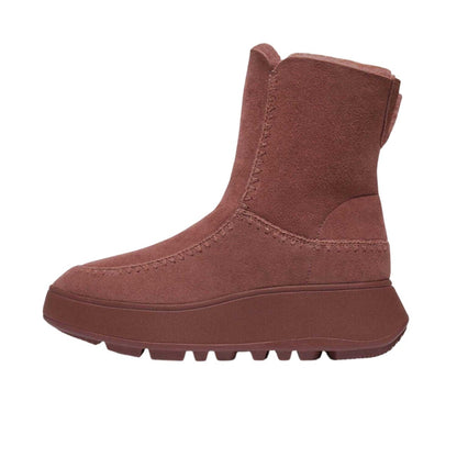 Brown - Lifestyle - Fit Flop Womens-Ladies F-Mode Shearling Flatform Boots