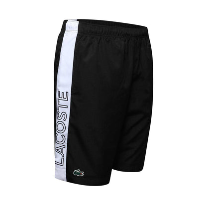 Black-White - Side - Lacoste Mens Colour Block Shorts
