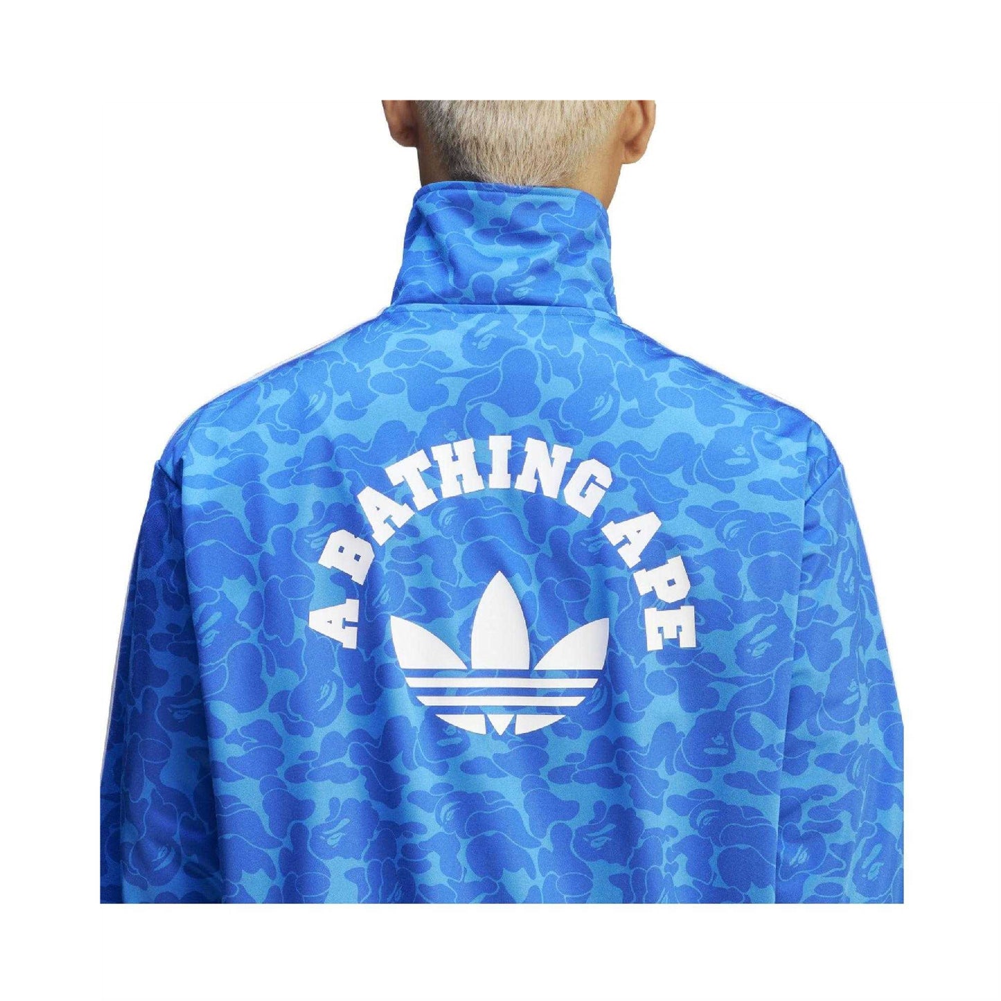 Blue - Side - Adidas Mens Bape Firebird Track Top