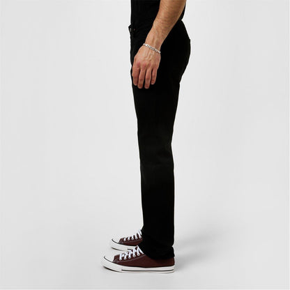 Black - Back - Levis Mens 501 Original Crash Courses Jeans