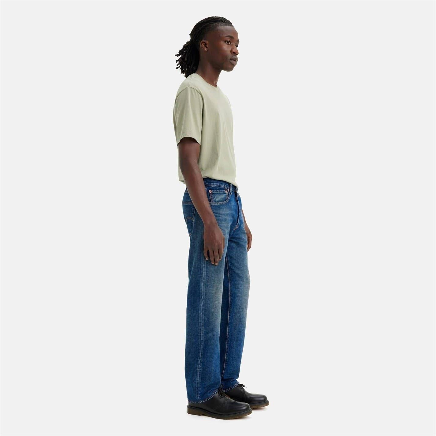 Blue - Back - Levis Mens 501 Original Crash Courses Jeans