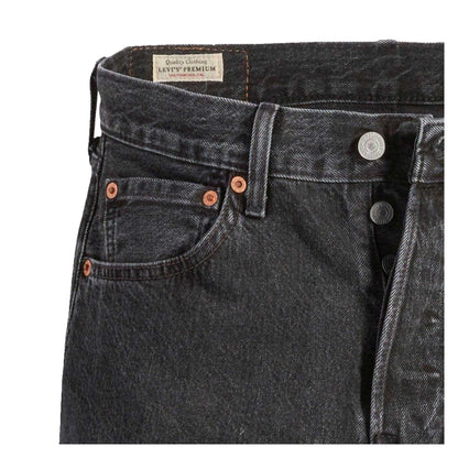 Grey - Side - Levis Mens 501 Original Crash Courses Jeans