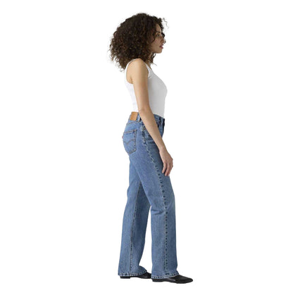 Blue - Side - Levis Womens-Ladies 501 90s Jeans