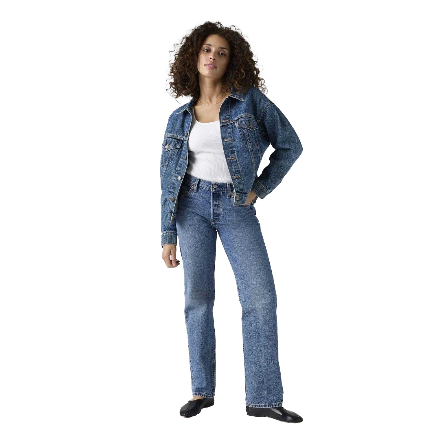 Blue - Lifestyle - Levis Womens-Ladies 501 90s Jeans