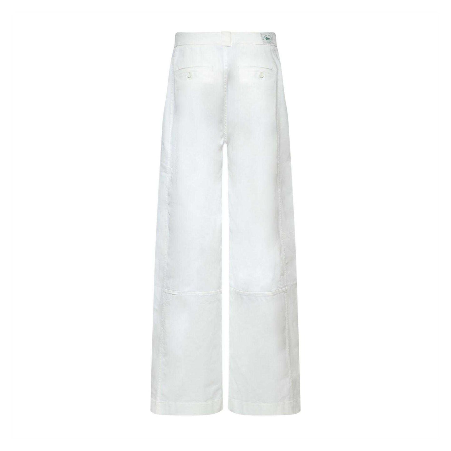 Cream - Back - Lacoste Womens-Ladies Gabardine Trousers