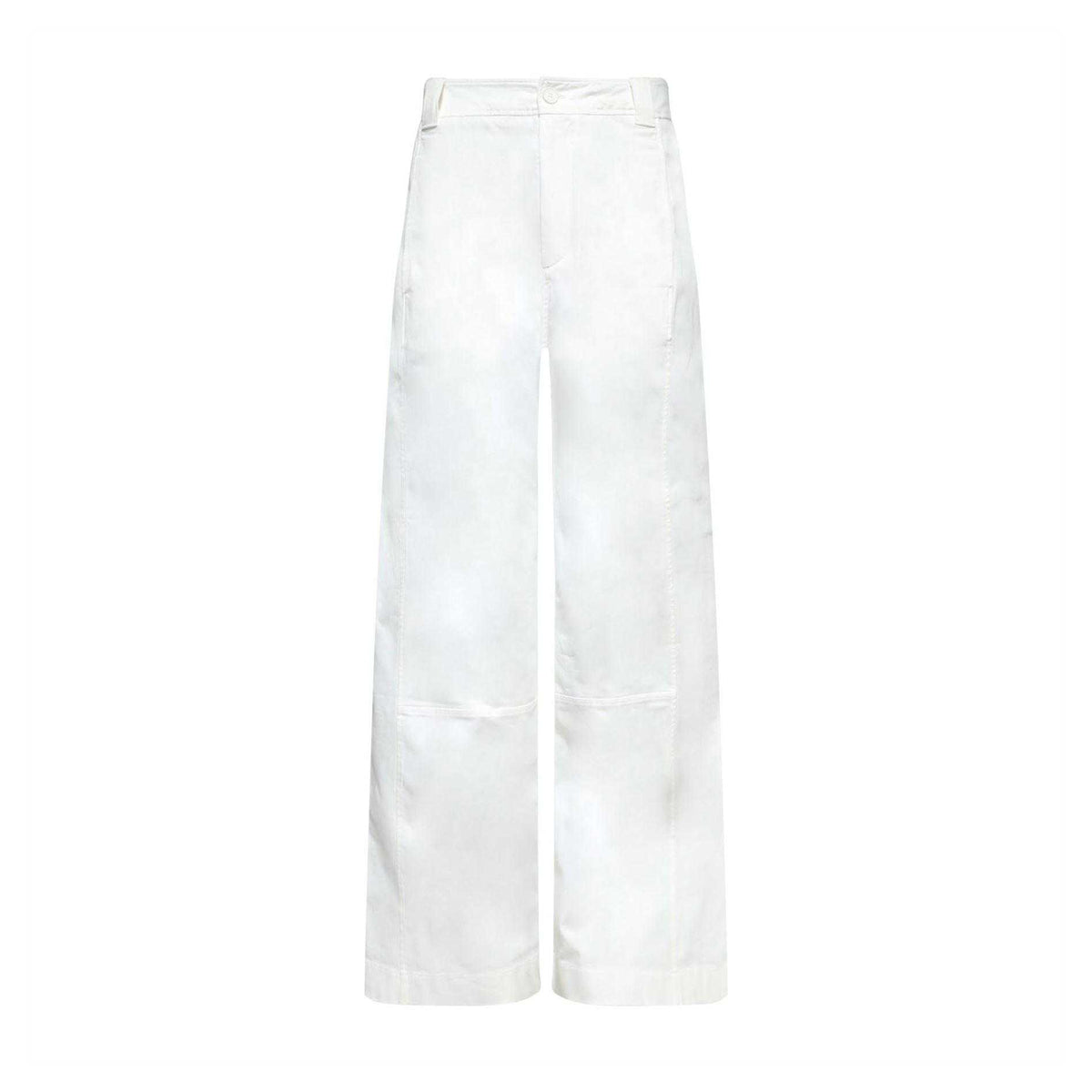 Cream - Front - Lacoste Womens-Ladies Gabardine Trousers