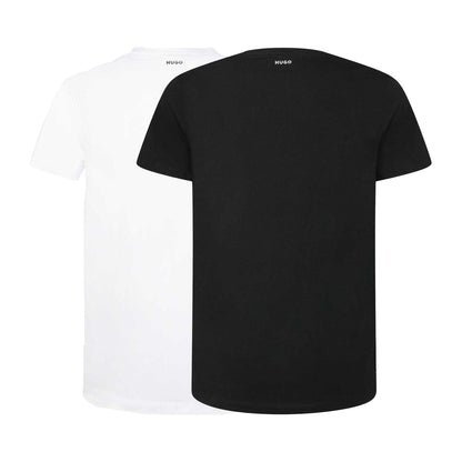 Black-White - Back - Hugo Mens Slim T-Shirt (Pack of 2)