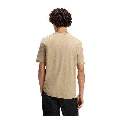 Beige - Back - Hugo Mens Diragolino212 Logo T-Shirt