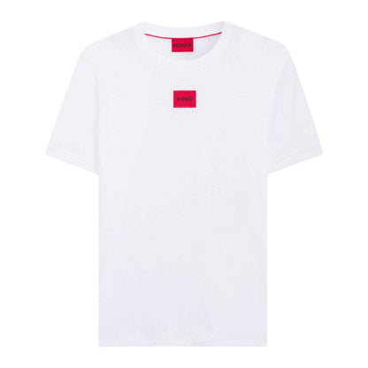 White - Front - Hugo Mens Diragolino212 Logo T-Shirt