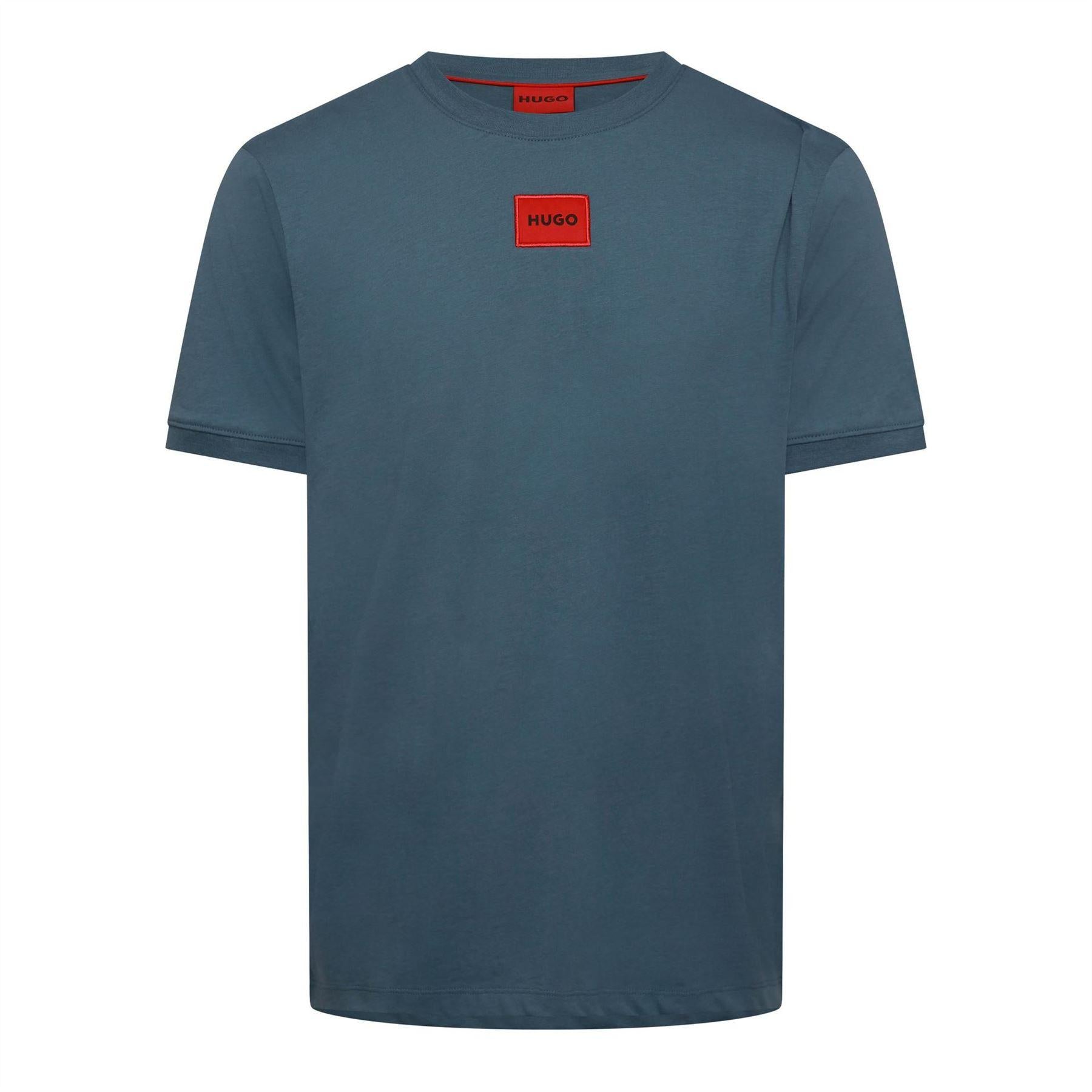 Open Blue - Back - Hugo Mens Diragolino212 Logo T-Shirt