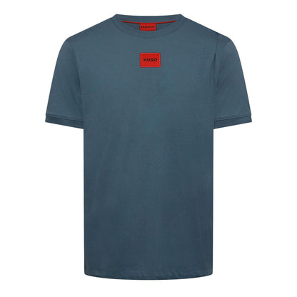 Open Blue - Back - Hugo Mens Diragolino212 Logo T-Shirt