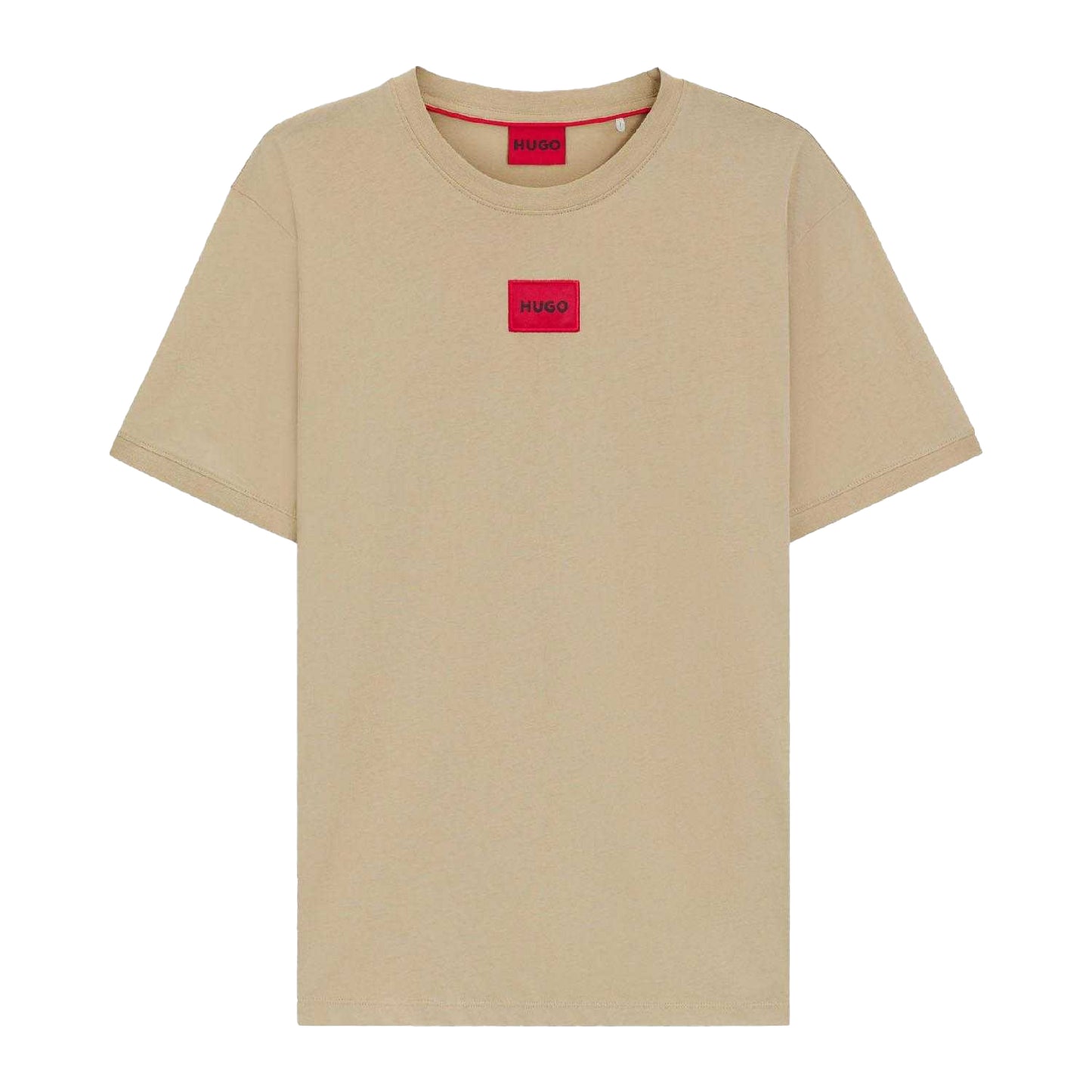Beige - Front - Hugo Mens Diragolino212 Logo T-Shirt