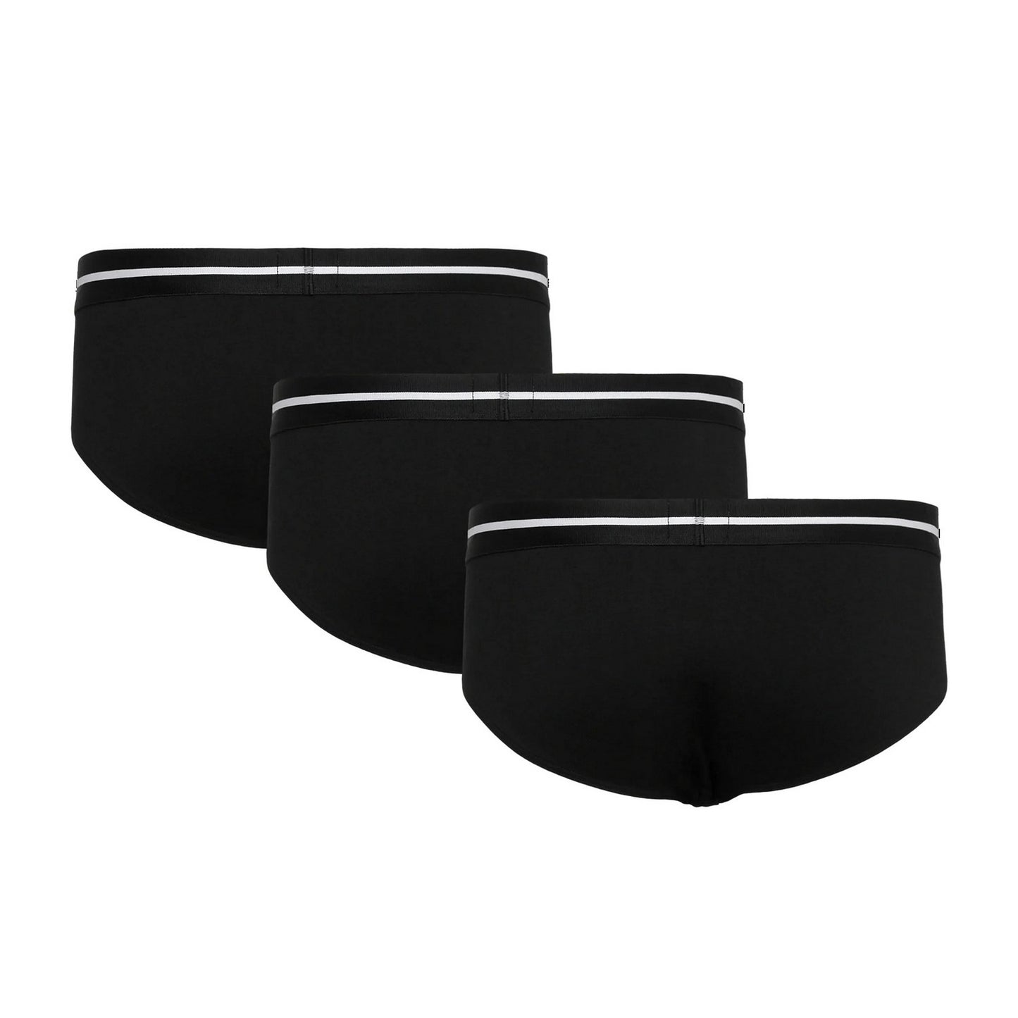 Black - Back - Boss Mens Logo Briefs (Pack of 3)