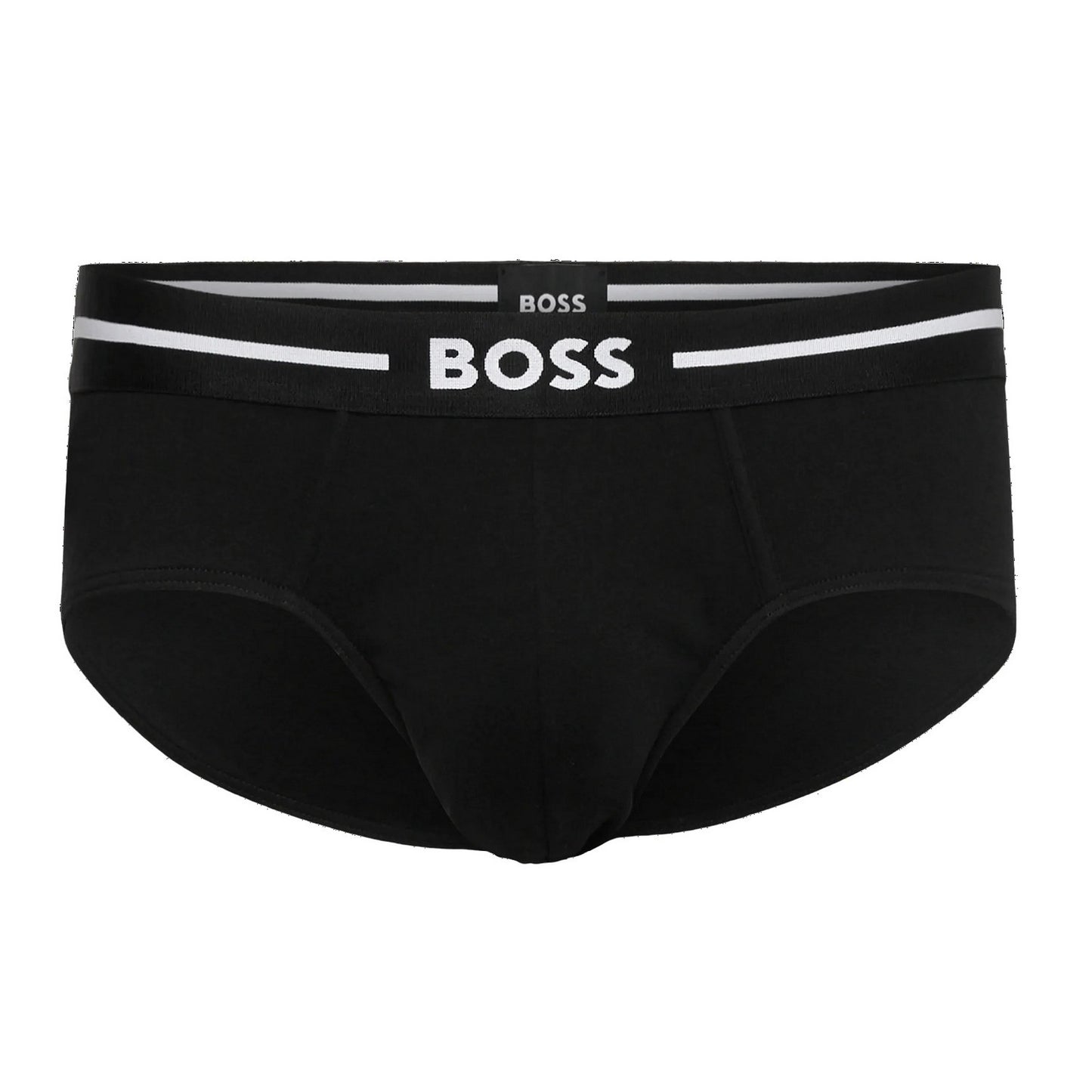 Black - Side - Boss Mens Logo Briefs (Pack of 3)