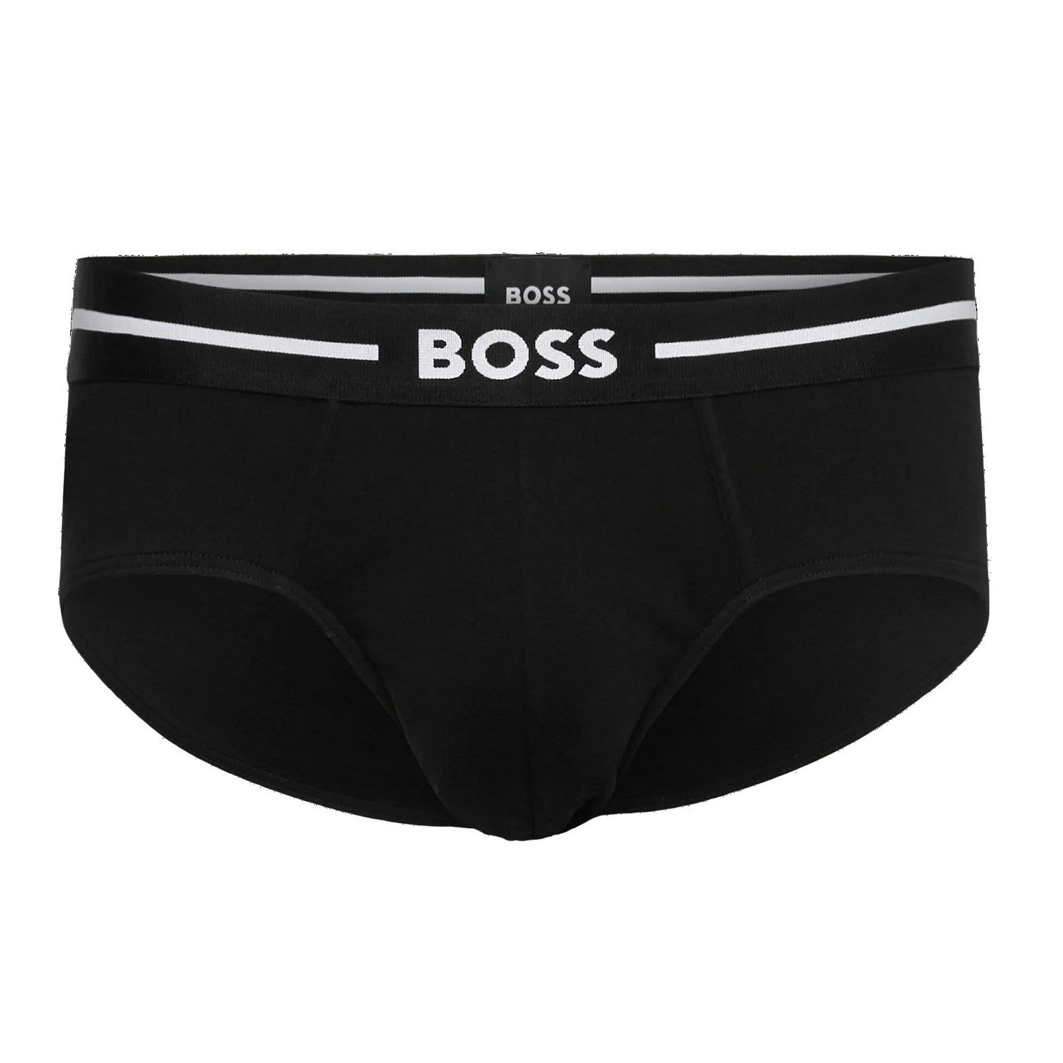 Black - Side - Boss Mens Logo Briefs (Pack of 3)