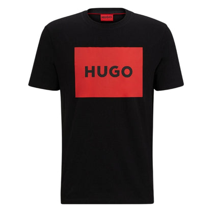 Black - Front - Hugo Mens Dulive Box Logo T-Shirt