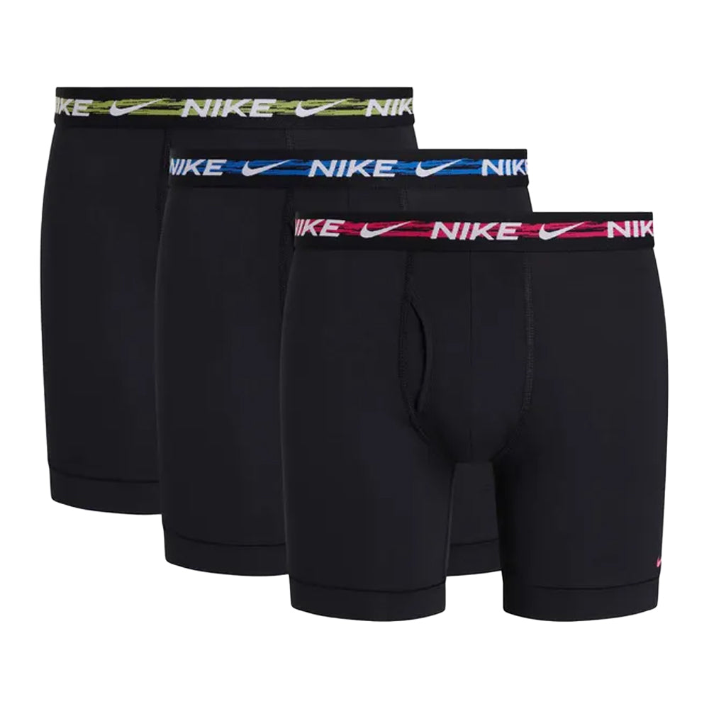 Black - Front - Nike Mens Boxer Shorts (Pack of 3)