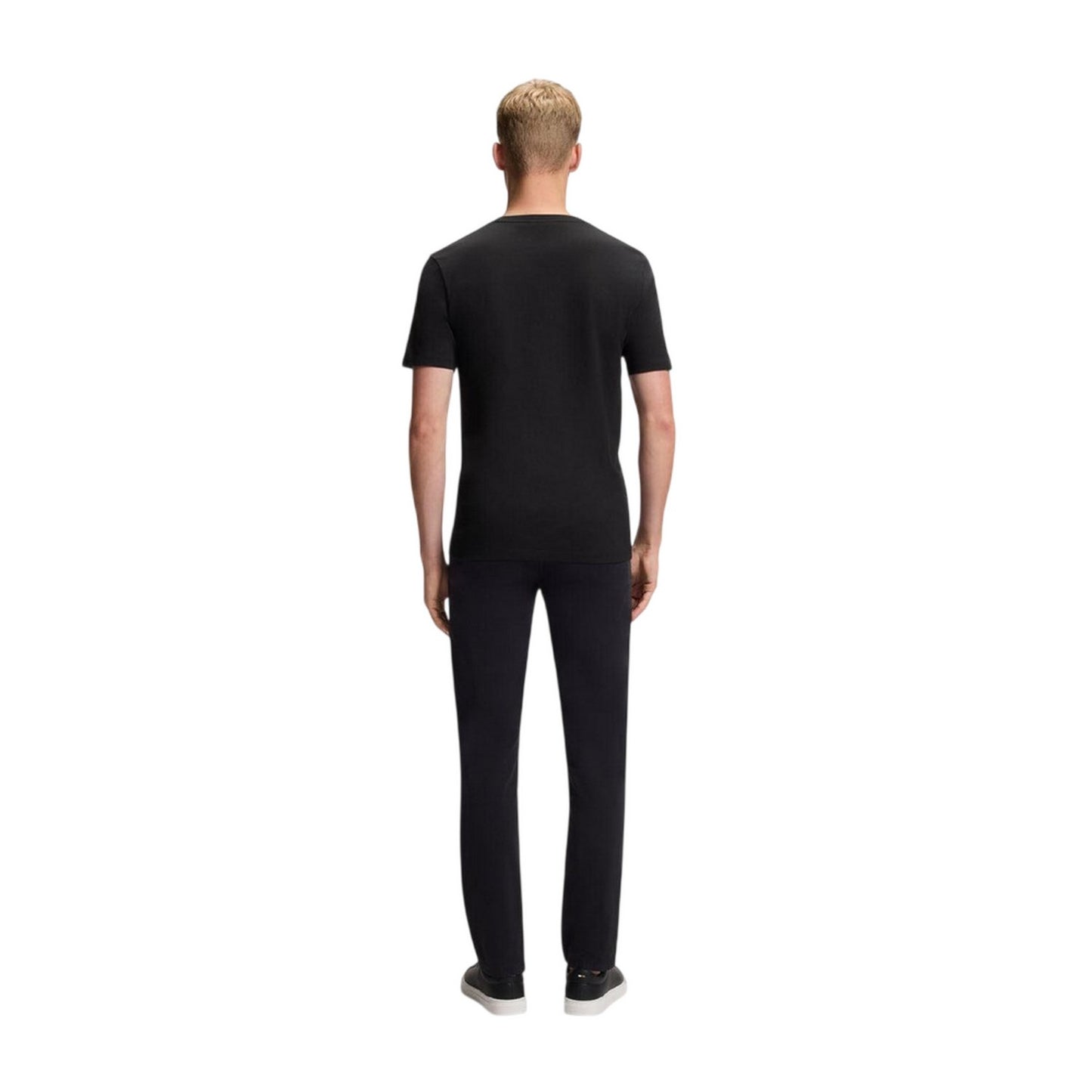 Black - Pack Shot - Boss Mens Tales Tonal Logo T-Shirt