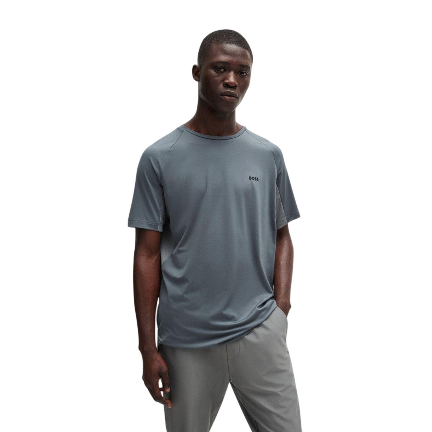 Beige - Lifestyle - Boss Mens Active 4 Way Stretch T-Shirt