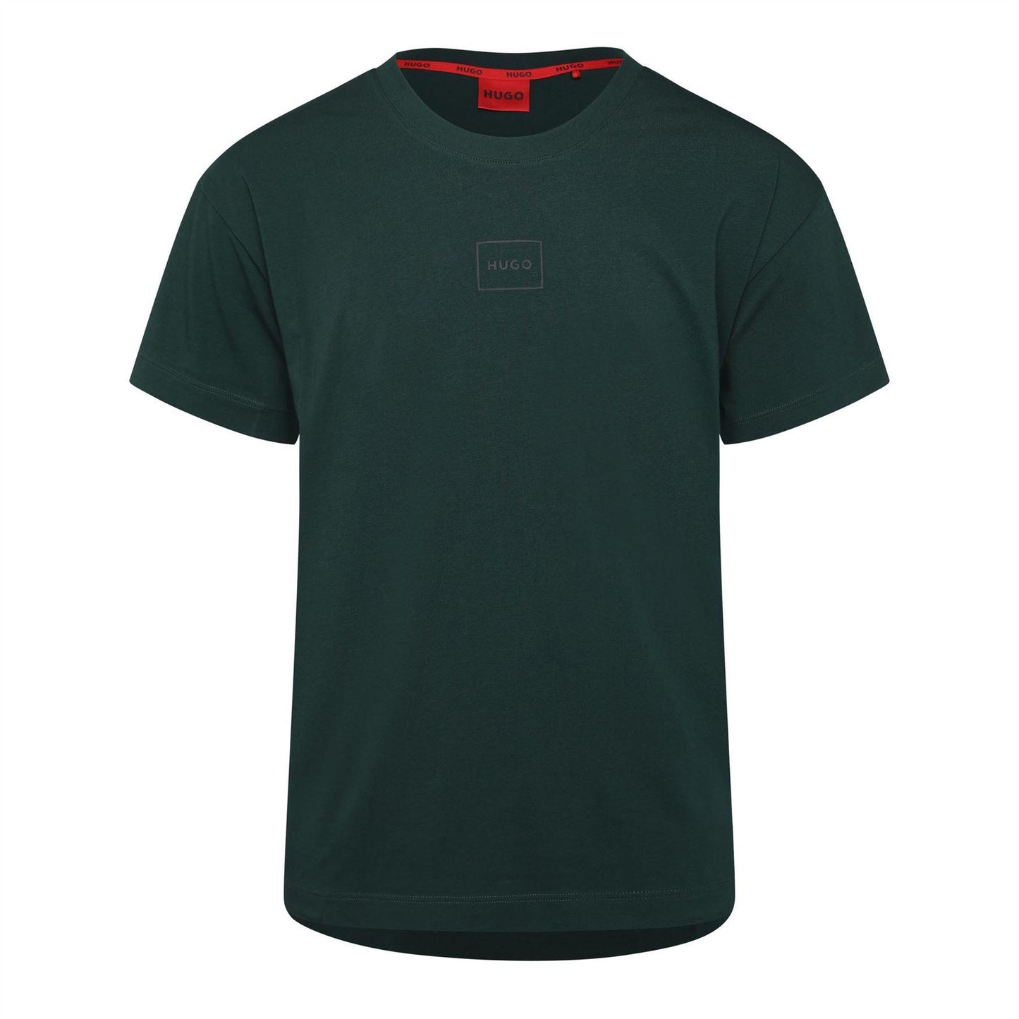 Green - Front - Hugo Mens Laze Logo Cotton T-Shirt