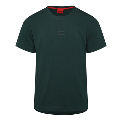 Green - Front - Hugo Mens Laze Logo Cotton T-Shirt