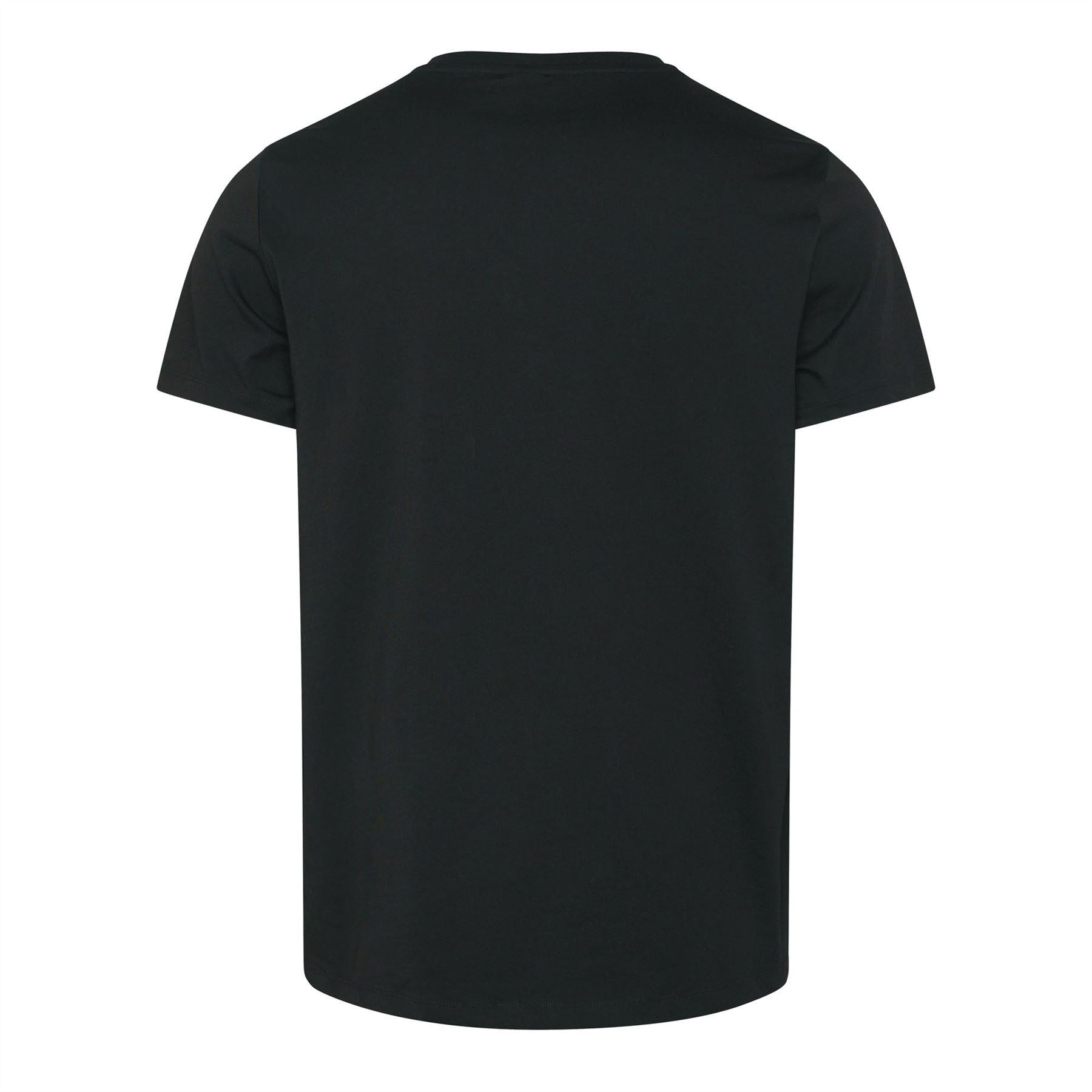 Black - Back - Boss Mens Contrast Logo Cotton Regular T-Shirt