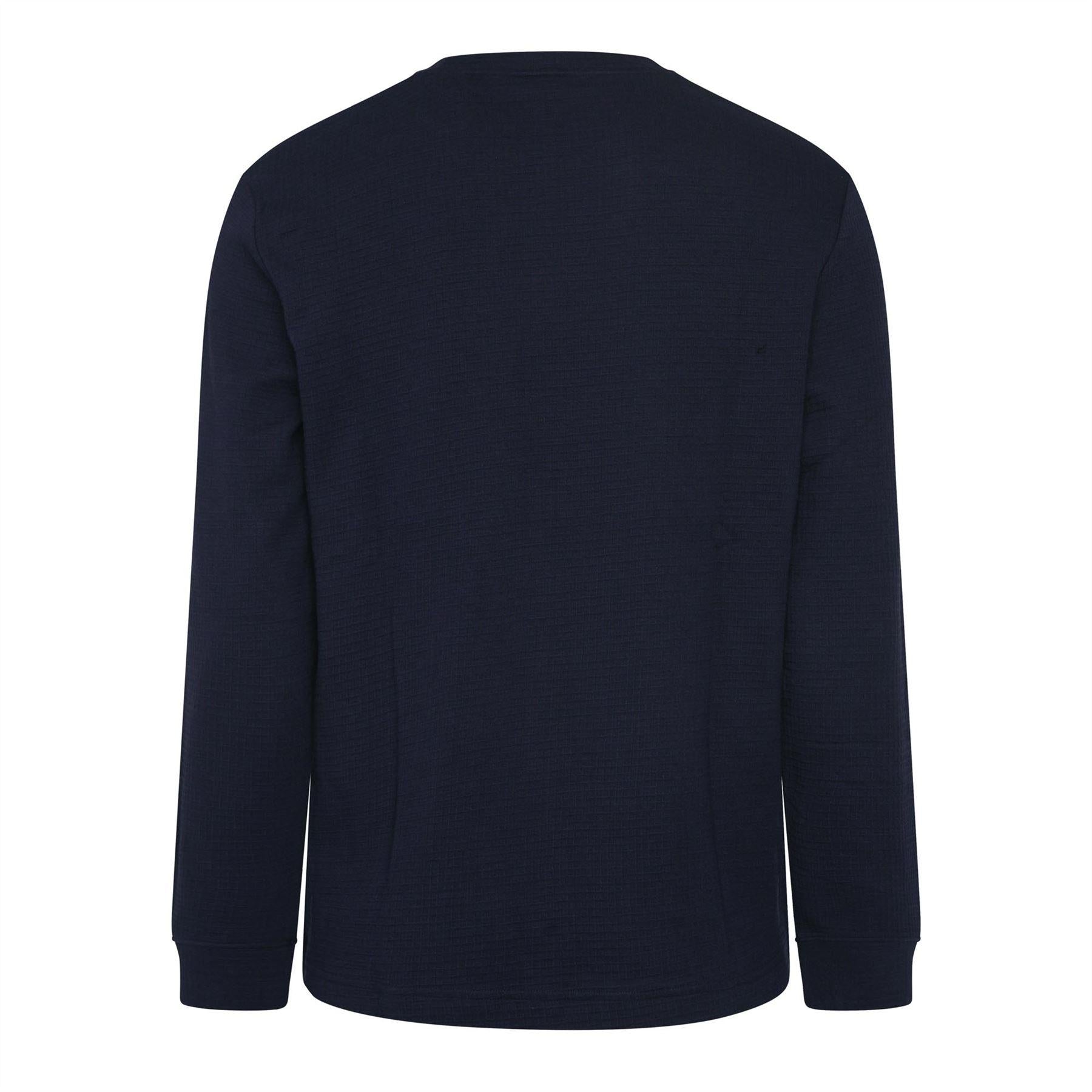 Navy - Back - Hugo Mens Austin Long-Sleeved Pyjama Top