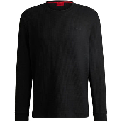 Black - Front - Hugo Mens Austin Long-Sleeved Pyjama Top