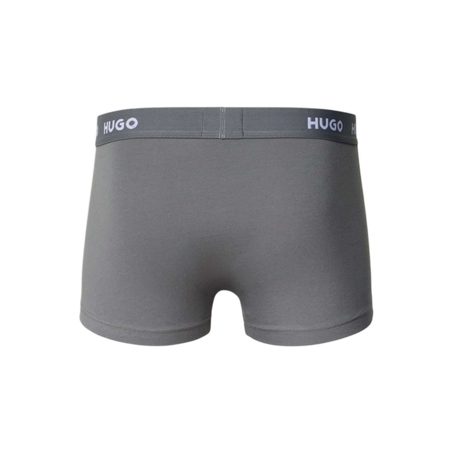 Grey-Brown-Black - Side - Hugo Mens Stretch Boxer Shorts (Pack of 3)
