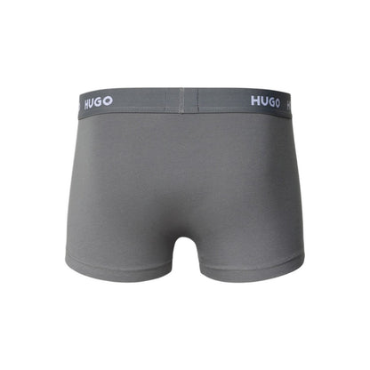 Grey-Brown-Black - Side - Hugo Mens Stretch Boxer Shorts (Pack of 3)