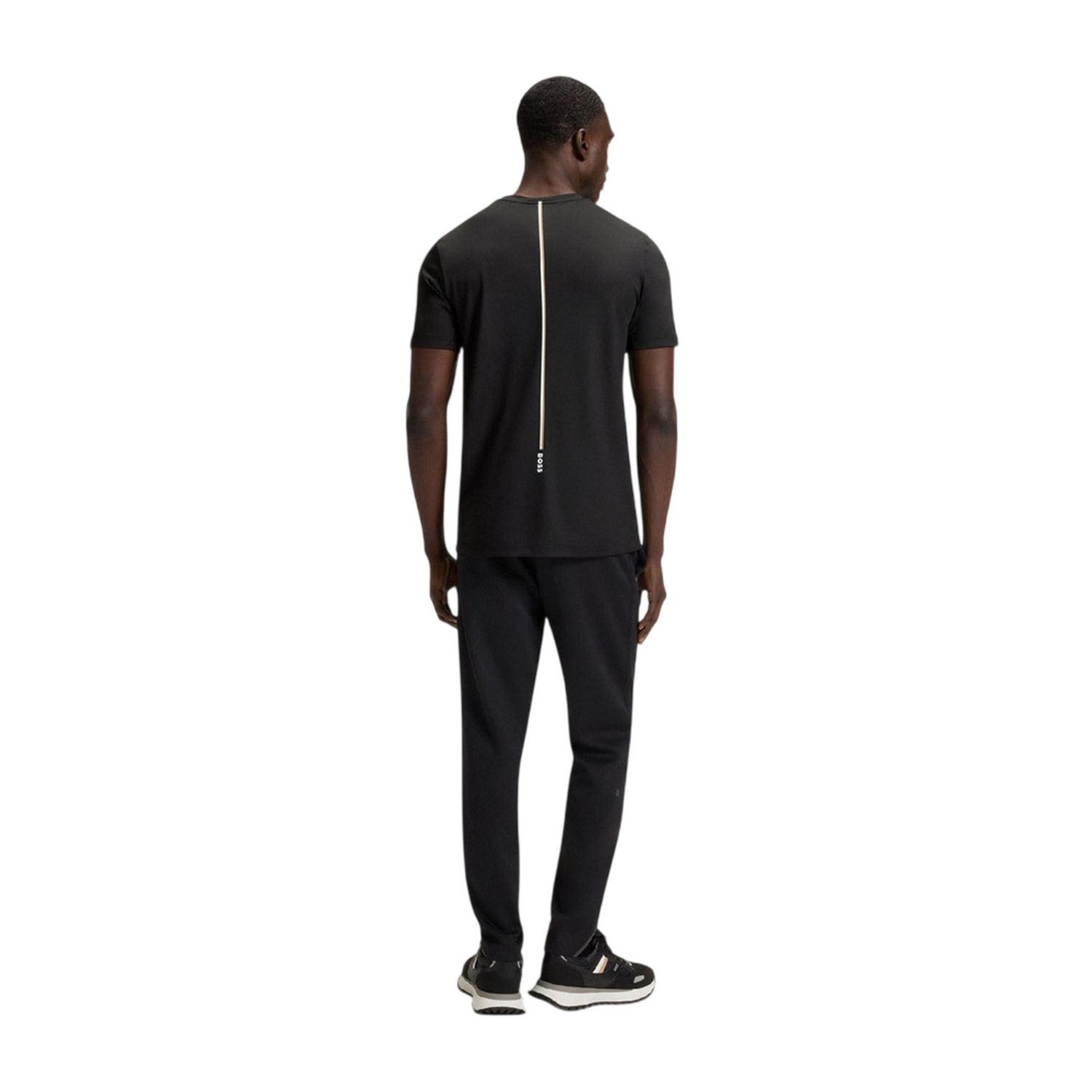 Black - Lifestyle - Boss Mens Pique Odour Control Slim T-Shirt