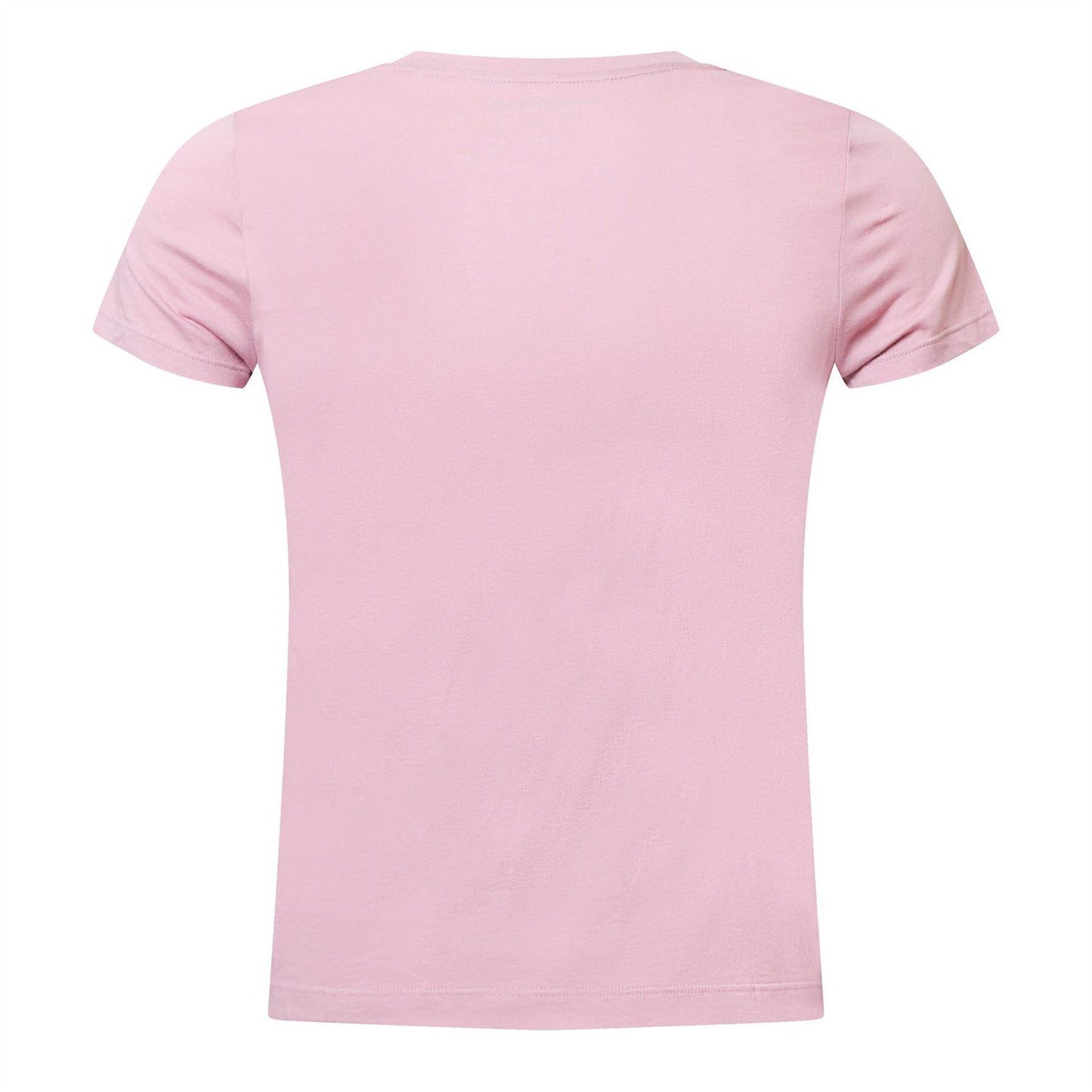Pink - Back - DKNY Womens-Ladies Logo Crew Neck T-Shirt