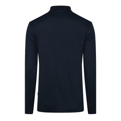 Dark Blue - Back - Hugo Boss Mens H-Pado 110 Long-Sleeved Polo Shirt
