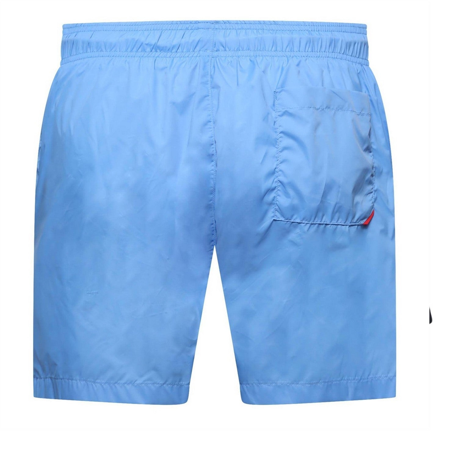 Blue - Back - Hugo Mens Haiti Contrast Logo Swim Shorts
